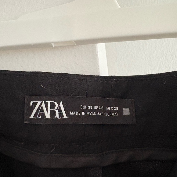 Zara black ankle length slacks pants sz 6 - Picture 13 of 16